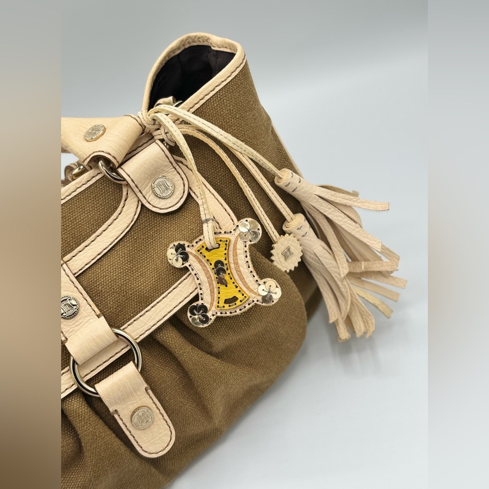 Celine Boogie Canvas Leather Handbag - Picture 5 of 14